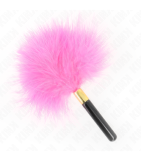 KINK - PLUMAS PARA COSQUILLAS METAL DORADO FUCSIA 18 CM