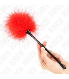 KINK - PLUMAS PARA COSQUILLAS ROJO USADO PARA EL KIT BONDAGE 27 CM