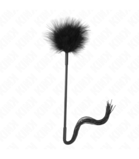 KINK - LÁTIGO DE SILICONA CON PLUMAS PARA COSQUILLAS 47 CM