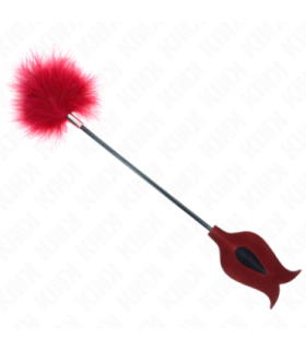 KINK - PLUMAS PARA COSQUILLAS CON PALETA FORMA DE ROSA 38 CM