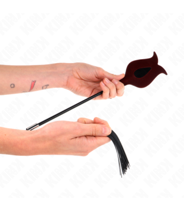 KINK - LÁTIGO DE BORLA DE SILICONA CON FORMA DE ROSA 45 CM