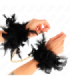 KINK - ESPOSAS DE PLUMAS NEGRO CON CADENA DORADA MODELO 1