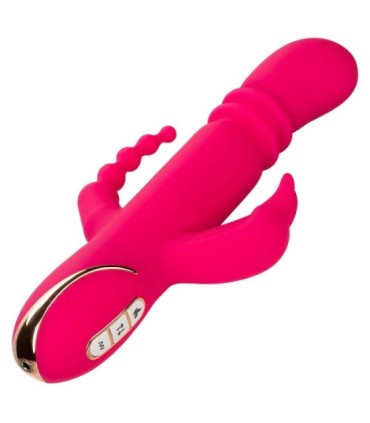 CALEXOTICS - JACK FANTASY TRIPLE VIBRADOR CALENTABLE RABBIT ROSA