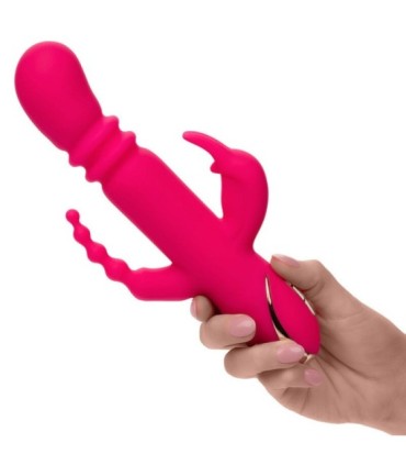 CALEXOTICS - JACK FANTASY TRIPLE VIBRADOR CALENTABLE RABBIT ROSA