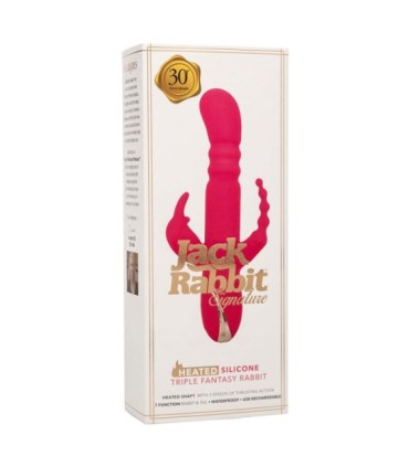 CALEXOTICS - JACK FANTASY TRIPLE VIBRADOR CALENTABLE RABBIT ROSA
