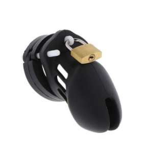 HIDDEN DESIRE - EXTREME JAULA DE CASTIDAD SILICONA TALLA S NEGRO