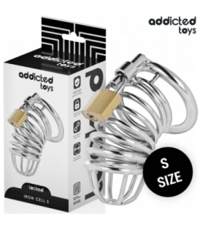 ADDICTED TOYS LOCKED - IRON CELL JAULA PARA PENE DE METAL 4 CM TALLA S