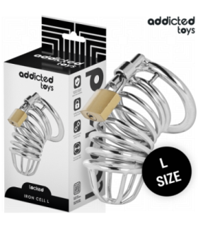 ADDICTED TOYS LOCKED - IRON CELL JAULA PARA PENE DE METAL 5 CM TALLA L