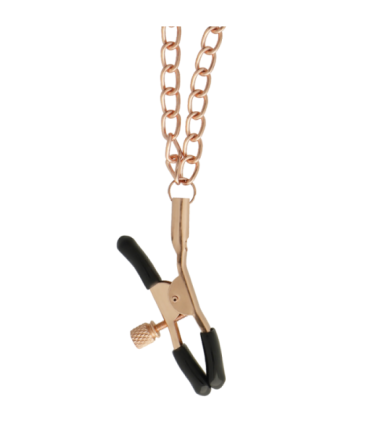 BEGME - BLACK EDITION COLLAR CON CADENAS Y PINZAS PEZONES CON FORRO DE NEOPRENO