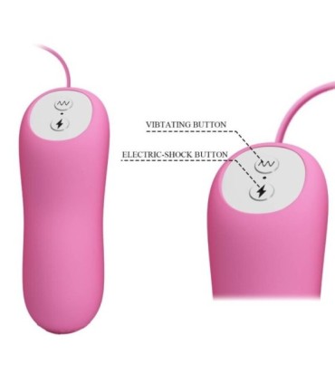 PRETTY LOVE - PINZAS CON VIBRACIÓN Y ELETROSHOCK ROSA