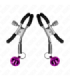 KINK - PINZAS PARA PEZONES CON CAMPANILLA VIOLETA 6 CM