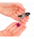 KINK - PINZAS PARA PEZONES CON CAMPANILLA VIOLETA 6 CM