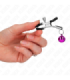 KINK - PINZAS PARA PEZONES CON CAMPANILLA VIOLETA 6 CM