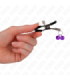 KINK - PINZAS PARA PEZONES CON DOBLE CAMPANILLA VIOLETA 6 CM