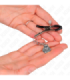 KINK - PINZAS PARA PEZONES CON COLGANTE DE CAMPANA PLATEADO 6 CM