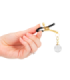 KINK - PINZAS PARA PEZONES DORADAS CON COLGANTE DE VIDRIO 6 CM
