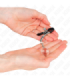 KINK - PINZAS PARA PEZONES PLATEADAS CON COLGANTE DE VIDRIO 6 CM
