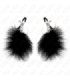 KINK - PINZAS PARA PEZONES CON PLUMA NEGRO 7 CM