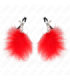 KINK - PINZAS PARA PEZONES CON PLUMA ROJO 7 CM