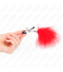 KINK - PINZAS PARA PEZONES CON PLUMA ROJO 7 CM