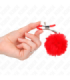 KINK - PINZAS PARA PEZONES CON POMPÓN ROJO 6 CM