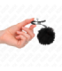 KINK - PINZAS PARA PEZONES CON POMPÓN NEGRO 6 CM