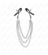 KINK - PINZAS PARA PEZONES CON TRIPLE CADENA PLATEADO 20/23/28 CM