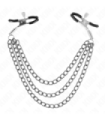 KINK - PINZAS PARA PEZONES CON TRIPLE CADENA NEGRO 20/23/28 CM