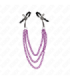 KINK - PINZAS PARA PEZONES CON TRIPLE CADENA VIOLETA 20/23/28 CM