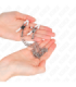 KINK - PINZAS PARA PEZONES CON DOBLE CADENA FINA PLATEADO 20/23 CM