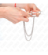 KINK - PINZAS PARA PEZONES CON DOBLE CADENA FINA PLATEADO 20/23 CM