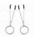 KINK - PINZAS PARA PEZONES FINA CON ARO PLATEADO 7 CM
