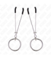 KINK - PINZAS PARA PEZONES FINA CON ARO PLATEADO 7 CM