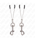 KINK - PINZAS PARA PEZONES FINA CON GANCHO PLATEADO 7 CM