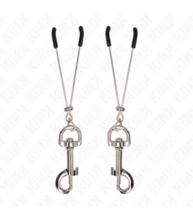 KINK - PINZAS PARA PEZONES FINA CON GANCHO PLATEADO 7 CM