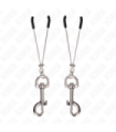 KINK - PINZAS PARA PEZONES FINA CON GANCHO PLATEADO 7 CM