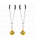 KINK - PINZAS PARA PEZONES FINA CON CASCABEL DORADO 7 CM
