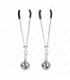 KINK - PINZAS PARA PEZONES FINA CON CASCABEL PLATEADO 7 CM