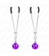 KINK - PINZAS PARA PEZONES FINA CON CASCABEL VIOLETA 7 CM