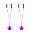 KINK - PINZAS PARA PEZONES FINA CON CASCABEL VIOLETA 7 CM