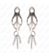 KINK - PINZAS PARA PEZONES ESTILO JAPONÉS CON CADENAS PLATEADO