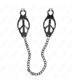 KINK - PINZAS PARA PEZONES ESTILO JAPONÉS CON CADENA NEGRO 30 CM