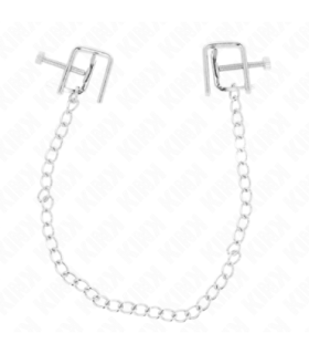 KINK - PINZAS PARA PEZONES COMPRESORA TORNILLO DE BANCO CON CADENA 30 CM