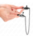 KINK - PINZAS PARA PEZONES PLANAS NEGRO CON CADENA NEGRO 30 CM