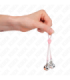 KINK - PINZAS PARA PEZONES LUMINOSAS FORMA CALABERA CON CASCABEL SONORO AJUSTABLE ROSA / PLATEADO