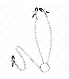 KINK - PINZAS PARA PEZONES Y CLÍTORIS CON CADENA 30 CM MODELO 2