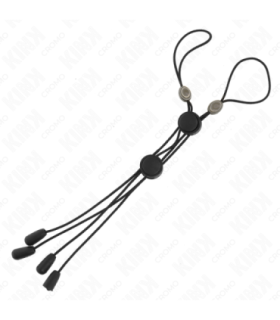 KINK - PINZAS PARA PEZONES DETALLE NEGRO CON ELÁSTICO NEGRO