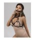 SUBBLIME - 953720 PINZAS PARA EL PECHO CON CORREA DE CUERO BONDAGE NEGRO TALLA ÚNICA
