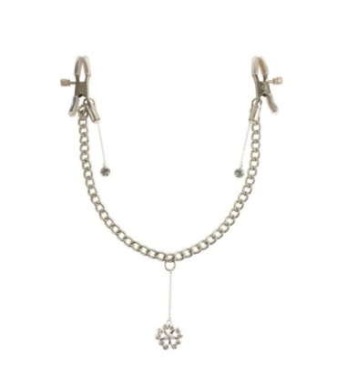 FETISH FANTASY SERIES - PINZAS CON CADENA PARA PEZONES TRÉBOL