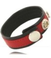 LEATHER BODY - CORREA DE CUERO AJUSTABLE PARA PENE ROJA- NEGRA